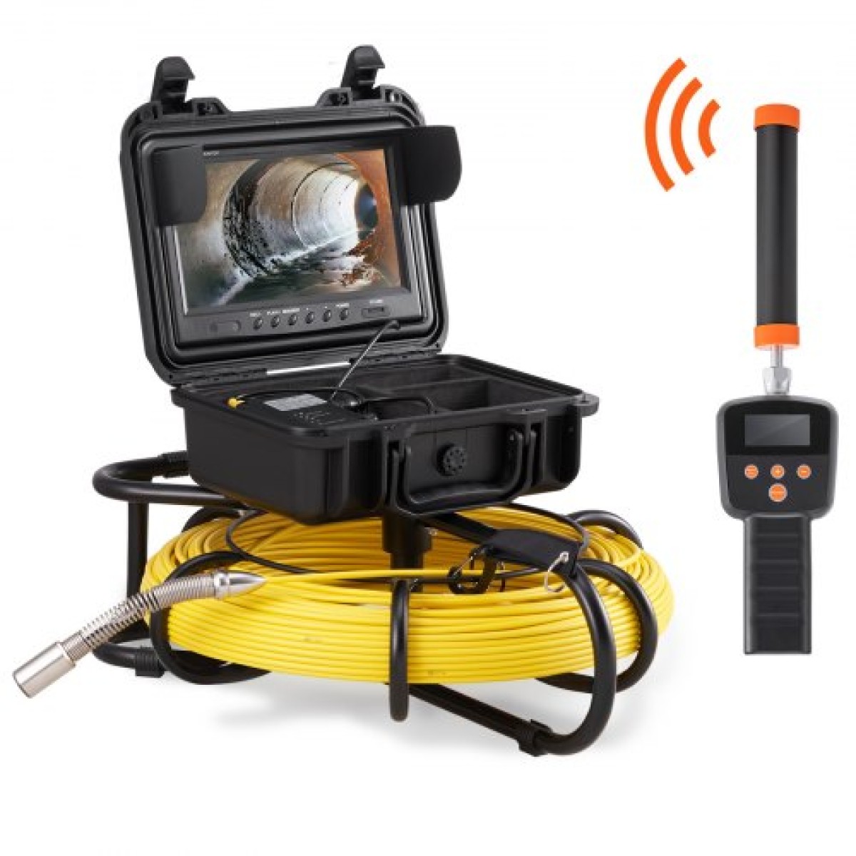 VEVOR Sewer Camera Pipe Inspection Camera w/ 512hz Sonde 22,9 cm 720p Οθόνη 91,4m