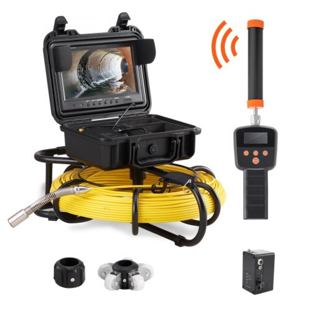 VEVOR Sewer Camera Pipe Inspection Camera w/ 512hz Sonde 22,9 cm 720p Οθόνη 91,4m
