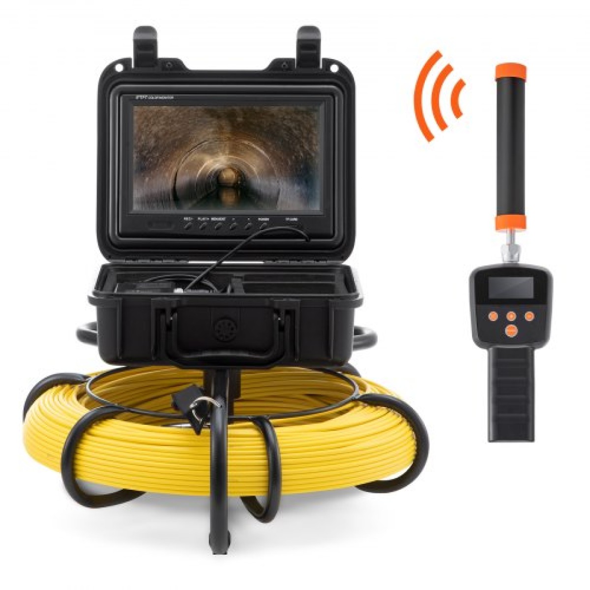 VEVOR Sewer Camera Pipe Inspection Camera w/ 512hz Sonde 22,9 cm 720p Οθόνη 91,4m