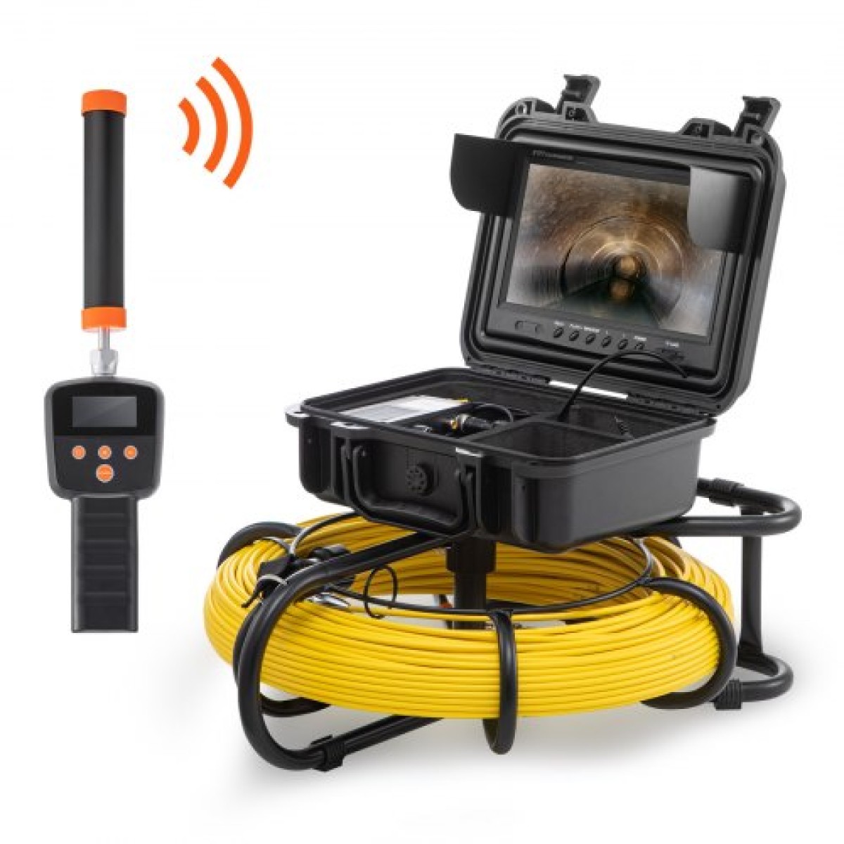 VEVOR Sewer Camera Pipe Inspection Camera w/ 512hz Sonde 22,9 cm 720p Οθόνη 91,4m