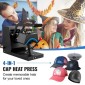 VEVOR Hat Heat Press, 4-in-1 Cap Heat Press Machine, 15,24 x 7,6 cm Clamshell Sublimation Transfer, LCD Digital Timer Temperature Control with 4pcs Curved Heating Elements (15,24 x 7,6/17x6,86/17x6,86/20,57 cm)8.