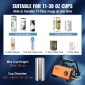 VEVOR Mug Heat Press Machine, 850,5 g Tumbler Heat Press Machine, Sublimation Transfer 311,84-425,2 g 453,59-708,7 g 850,5 g Straight Skinny Tumblers, Cup Heat Press with Heat-resist Gloves & Tape, DIY Cups Ceramic Mugs