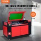 Μηχάνημα κοπής λέιζερ VEVOR 100W CO2, 61 x 89 cm (24 x 35 in), 500 mm/s (19,7 IPS) με 2-Way Pass Air Assist, Συμβατό με LightBurn, CorelDRAW, AutoCAD, Windows, Mac OS, Linux Fabric More