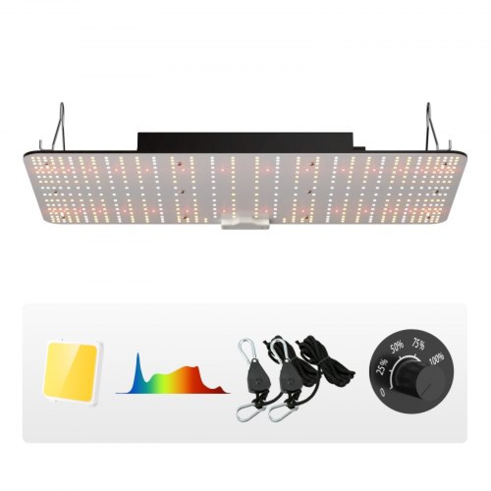 VEVOR LED Grow Light, 200W Full Spectrum Dimmable, High-Yield Samsung 2B1B Diodes Growing Lamp for Indoor Plants Seedling Veg and Bloom Greenhouse Growing, Daisy Chain Driver for 60,96 x 121,9 / 91,4 x 91,4 cm Grow Tent