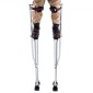 Ξυλοπόδαρα VEVOR Γυψοσανίδας, 91,4 cm-127 cm Ρυθμιζόμενα ξυλάκια εργαλείων από αλουμίνιο με προστατευτικά επιγονατάκια, ανθεκτικά και αντιολισθητικά ξυλάκια εργασίας για ζωγραφική σε φύλλο, περπάτημα, ταινία, ασήμι