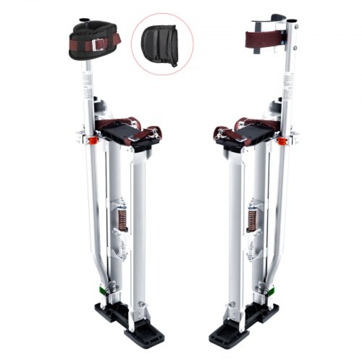 Ξυλοπόδαρα VEVOR Γυψοσανίδας, 61 cm-102 cm Ρυθμιζόμενα ξυλοπόδαρα εργαλείων αλουμινίου με προστατευτικά επιγονατάκια, ανθεκτικά και αντιολισθητικά ξυλάκια εργασίας για βάψιμο σε φύλλο, περπάτημα, ταινία, ασήμι