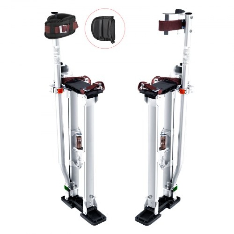 Ξυλοπόδαρα VEVOR Γυψοσανίδας, 61 cm-102 cm Ρυθμιζόμενα ξυλοπόδαρα εργαλείων αλουμινίου με προστατευτικά επιγονατάκια, ανθεκτικά και αντιολισθητικά ξυλάκια εργασίας για βάψιμο σε φύλλο, περπάτημα, ταινία, ασήμι