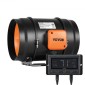 Ενσωματωμένος ανεμιστήρας VEVOR, 203,2 mm 506,2 CFM με ελεγκτή υγρασίας θερμοκρασίας, αθόρυβος ανεμιστήρας εξαερισμού EC κινητήρα για ενισχυτή ψύξης, σκηνές ανάπτυξης, υδροπονία