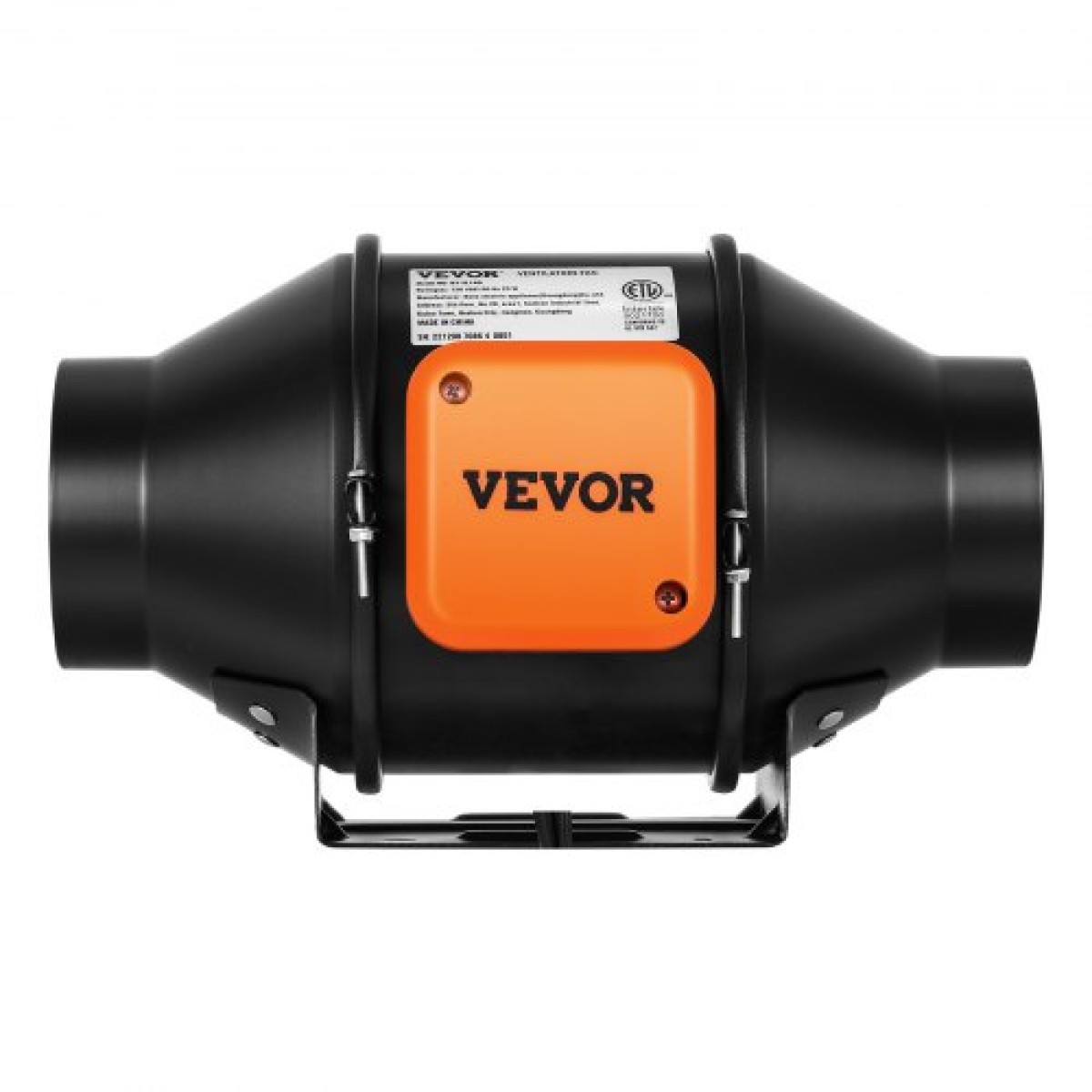VEVOR Inline Duct Fan, 102mm 129,7 CFM Quiet EC-motor Ventilation Exhaust Fan, with Temperature Humidity Controller for Cooling Booster, Grow Tents, Hydroponics