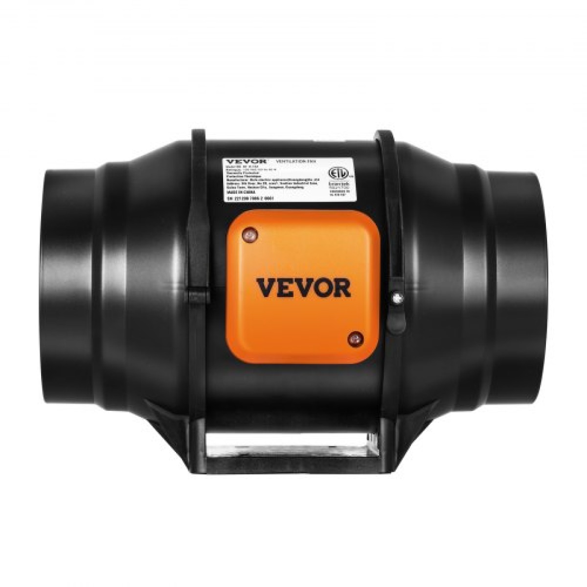 Ενσωματωμένος ανεμιστήρας VEVOR, 152,4 mm 323,7 CFM με ελεγκτή μεταβλητής ταχύτητας, αθόρυβος ανεμιστήρας εξάτμισης με κινητήρα AC για ενισχυτή ψύξης, σκηνές ανάπτυξης, υδροπονία