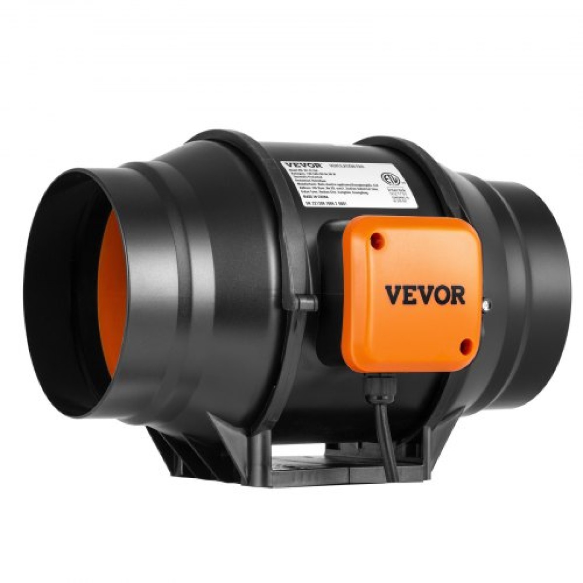 Ενσωματωμένος ανεμιστήρας VEVOR, 152,4 mm 323,7 CFM με ελεγκτή μεταβλητής ταχύτητας, αθόρυβος ανεμιστήρας εξάτμισης με κινητήρα AC για ενισχυτή ψύξης, σκηνές ανάπτυξης, υδροπονία