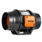 Ενσωματωμένος ανεμιστήρας VEVOR, 152,4 mm 323,7 CFM με ελεγκτή μεταβλητής ταχύτητας, αθόρυβος ανεμιστήρας εξάτμισης με κινητήρα AC για ενισχυτή ψύξης, σκηνές ανάπτυξης, υδροπονία