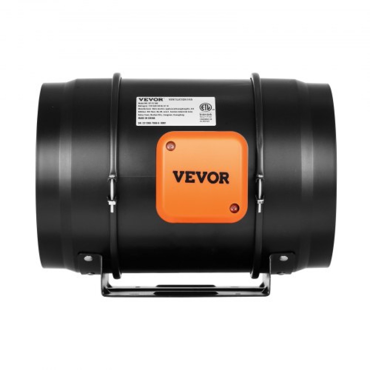 Ενσωματωμένος ανεμιστήρας VEVOR, 203,2 mm 506,2 CFM με ελεγκτή μεταβλητής ταχύτητας, αθόρυβος ανεμιστήρας εξαερισμού με κινητήρα AC για ενισχυτή ψύξης, σκηνές ανάπτυξης, υδροπονία