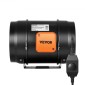 Ενσωματωμένος ανεμιστήρας VEVOR, 203,2 mm 506,2 CFM με ελεγκτή μεταβλητής ταχύτητας, αθόρυβος ανεμιστήρας εξαερισμού με κινητήρα AC για ενισχυτή ψύξης, σκηνές ανάπτυξης, υδροπονία