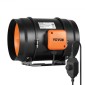 Ενσωματωμένος ανεμιστήρας VEVOR, 203,2 mm 506,2 CFM με ελεγκτή μεταβλητής ταχύτητας, αθόρυβος ανεμιστήρας εξαερισμού με κινητήρα AC για ενισχυτή ψύξης, σκηνές ανάπτυξης, υδροπονία