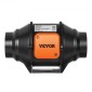 Ενσωματωμένος ανεμιστήρας VEVOR, 102 mm 129,7 CFM με ελεγκτή μεταβλητής ταχύτητας, αθόρυβος ανεμιστήρας εξαερισμού κινητήρα AC για ενισχυτή ψύξης, σκηνές ανάπτυξης, υδροπονία