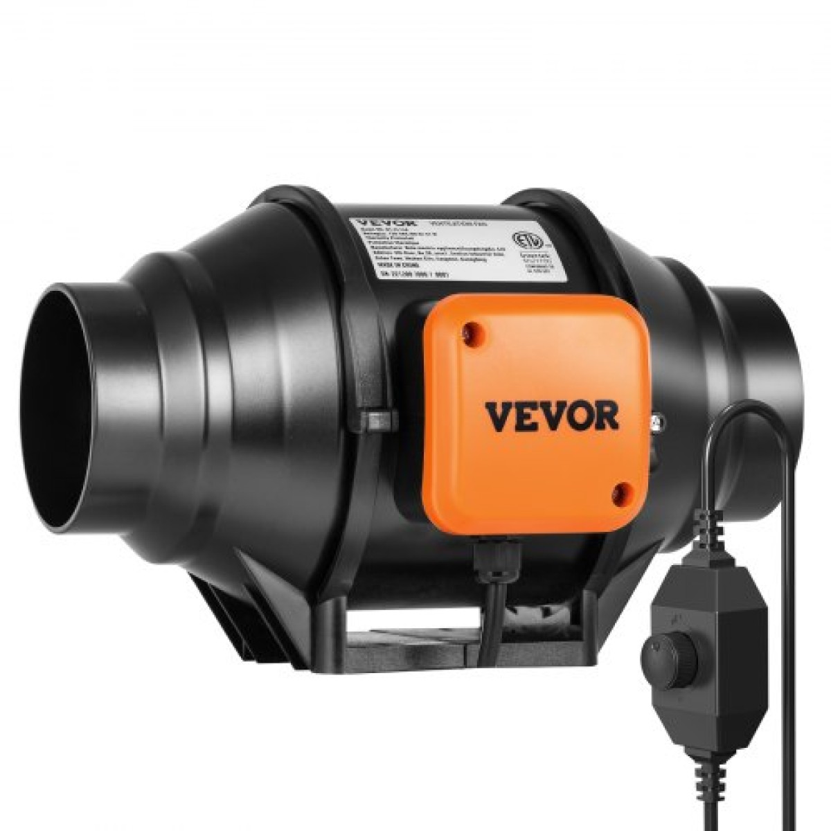 Ενσωματωμένος ανεμιστήρας VEVOR, 102 mm 129,7 CFM με ελεγκτή μεταβλητής ταχύτητας, αθόρυβος ανεμιστήρας εξαερισμού κινητήρα AC για ενισχυτή ψύξης, σκηνές ανάπτυξης, υδροπονία