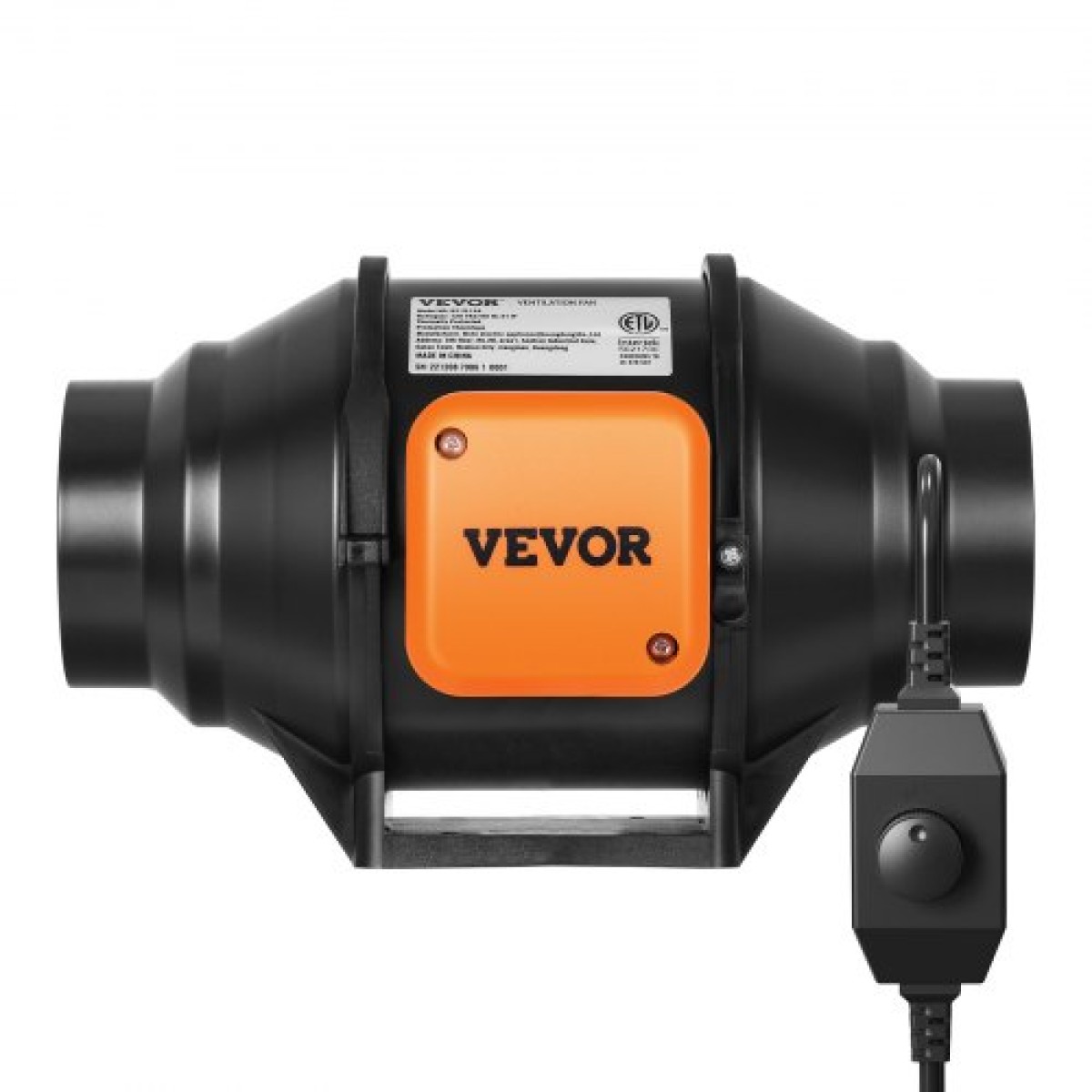 Ενσωματωμένος ανεμιστήρας VEVOR, 102 mm 129,7 CFM με ελεγκτή μεταβλητής ταχύτητας, αθόρυβος ανεμιστήρας εξαερισμού κινητήρα AC για ενισχυτή ψύξης, σκηνές ανάπτυξης, υδροπονία