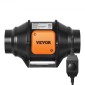 Ενσωματωμένος ανεμιστήρας VEVOR, 102 mm 129,7 CFM με ελεγκτή μεταβλητής ταχύτητας, αθόρυβος ανεμιστήρας εξαερισμού κινητήρα AC για ενισχυτή ψύξης, σκηνές ανάπτυξης, υδροπονία