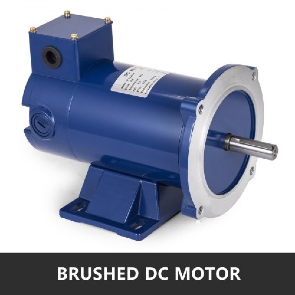 90V DC MOTOR, 1/2HP, 56C Frame, 1750RPM, TENV, Permanent magnet, Brand New