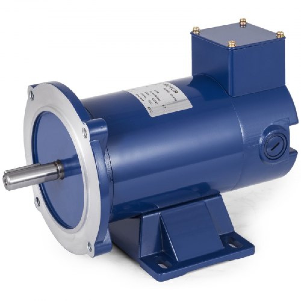 90V DC MOTOR, 1/2HP, 56C Frame, 1750RPM, TENV, Permanent magnet, Brand New