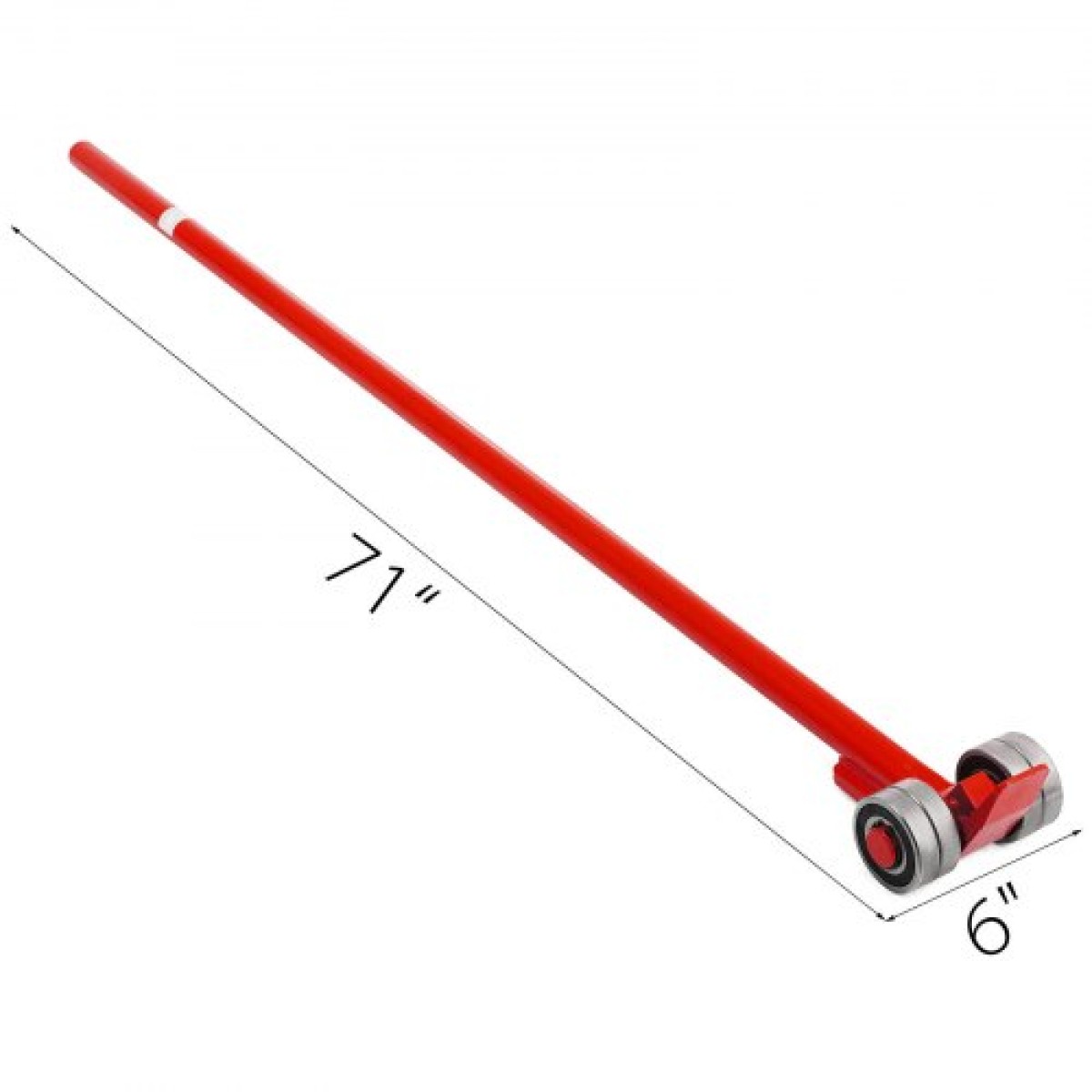 VEVOR 3T Prylever Bar 6600 lbs Χωρητικότητα Steel Pry Lever Bar Heavy Duty with Wheels Prylever with 6FT Length Handle
