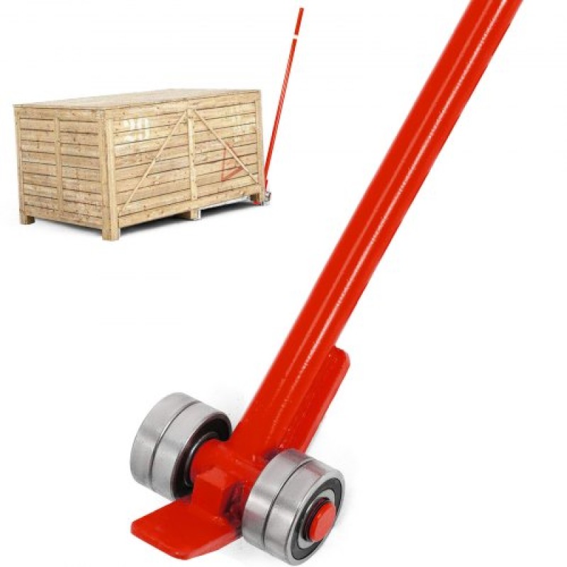 VEVOR 3T Prylever Bar 6600 lbs Χωρητικότητα Steel Pry Lever Bar Heavy Duty with Wheels Prylever with 6FT Length Handle