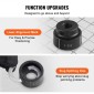 VEVOR 15 Ton Hydraulic Knockout Punch Driver Kit Hole Tool 12,7mm-101,6mm with 10 Die