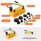 VEVOR 15 Ton Hydraulic Knockout Punch Driver Kit Hole Tool 12,7mm-101,6mm with 10 Die