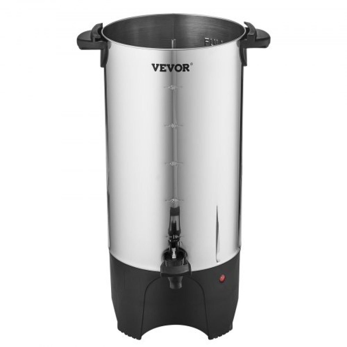 VEVOR Commercial Coffee Urn, 50 φλιτζάνια από ανοξείδωτο ατσάλι, μεγάλος διανομέας καφέ, 1000W 220V ηλεκτρική καφετιέρα για γρήγορη παρασκευή, δοχείο ζεστού νερού με αποσπώμενο καλώδιο ρεύματος για εύκολο καθάρισμα, ασημί