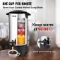VEVOR Commercial Coffee Urn, 50 φλιτζάνια από ανοξείδωτο ατσάλι, μεγάλος διανομέας καφέ, 1000W 220V ηλεκτρική καφετιέρα για γρήγορη παρασκευή, δοχείο ζεστού νερού με αποσπώμενο καλώδιο ρεύματος για εύκολο καθάρισμα, ασημί