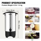 VEVOR Commercial Coffee Urn, 50 φλιτζάνια από ανοξείδωτο ατσάλι, μεγάλος διανομέας καφέ, 1000W 220V ηλεκτρική καφετιέρα για γρήγορη παρασκευή, δοχείο ζεστού νερού με αποσπώμενο καλώδιο ρεύματος για εύκολο καθάρισμα, ασημί