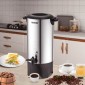 VEVOR Commercial Coffee Urn, 50 φλιτζάνια από ανοξείδωτο ατσάλι, μεγάλος διανομέας καφέ, 1000W 220V ηλεκτρική καφετιέρα για γρήγορη παρασκευή, δοχείο ζεστού νερού με αποσπώμενο καλώδιο ρεύματος για εύκολο καθάρισμα, ασημί