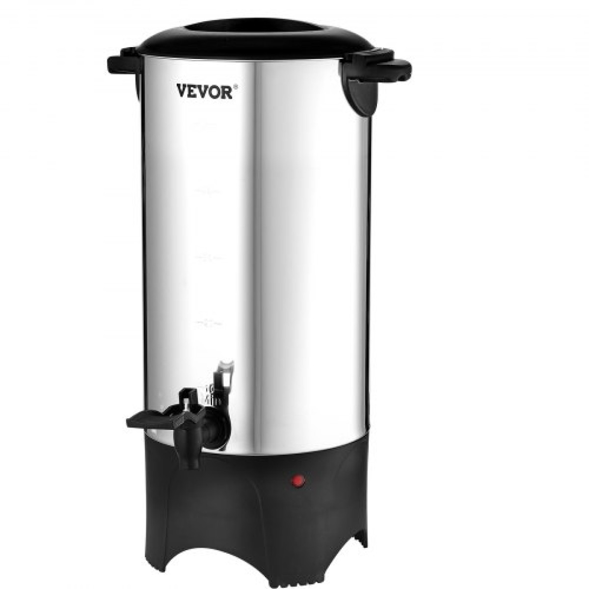 VEVOR Commercial Coffee Urn, 50 φλιτζάνια από ανοξείδωτο ατσάλι, μεγάλος διανομέας καφέ, 1000W 220V ηλεκτρική καφετιέρα για γρήγορη παρασκευή, δοχείο ζεστού νερού με αποσπώμενο καλώδιο ρεύματος για εύκολο καθάρισμα, ασημί