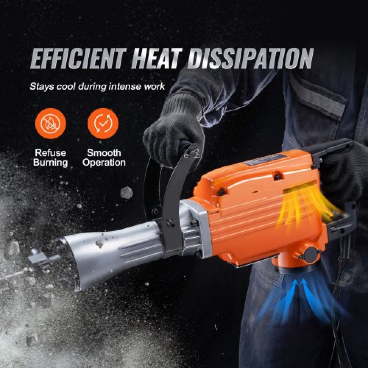 VEVOR Ηλεκτρικό σφυρί 6 σμίλης 2200W 2200W Jack Hammer