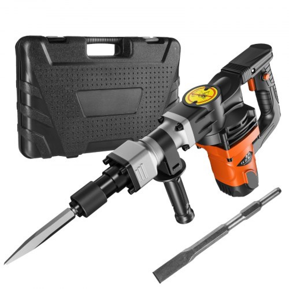 VEVOR Κατεδάφιση Jack Hammer Θραύση σκυροδέματος 1400W Electric Hammer 2 Bit Chisel