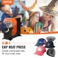 VEVOR καπέλο Heat Press, 3-σε-1 Auto Cap Heat Press Machine, 6,4x3,5in Clamshell Sublimation Transfer, Automatic Release&Press Snob-style Digital Control Panel with 3 τμχ Αντικαταστάσιμα μαξιλαράκια θέρμανσης