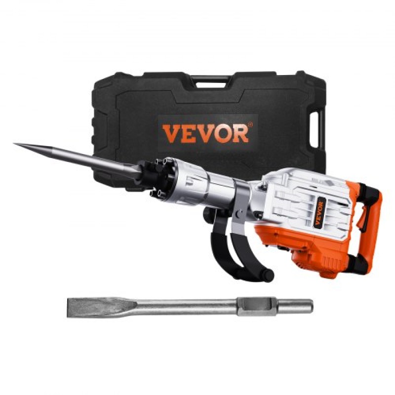 VEVOR Demolition Jack Hammer, 3500W Jack Hammer Concrete Breaker, 1900 BPM Heavy Duty Electric Jack Hammer, 2 τμχ σμίλη με γάντια & περιστρεφόμενη μπροστινή λαβή 360°C για διάνοιξη τάφρων και σπάσιμο οπών