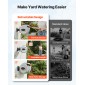 VEVOR Πτυσσόμενο καρούλι εύκαμπτου σωλήνα νερού 25m x 1,3cm Περιστρεφόμενο στον τοίχο 180°