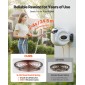 VEVOR Πτυσσόμενο καρούλι εύκαμπτου σωλήνα νερού 25m x 1,3cm Περιστρεφόμενο στον τοίχο 180°