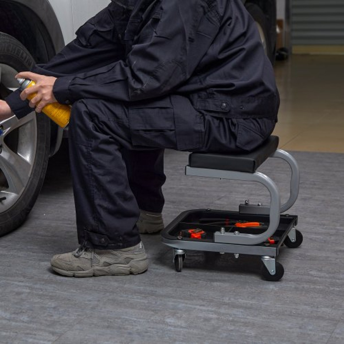VEVOR Mechanics Σκαμπό γκαράζ 250 LBS Mechanic Creeper Seat Under Car Tool Tray