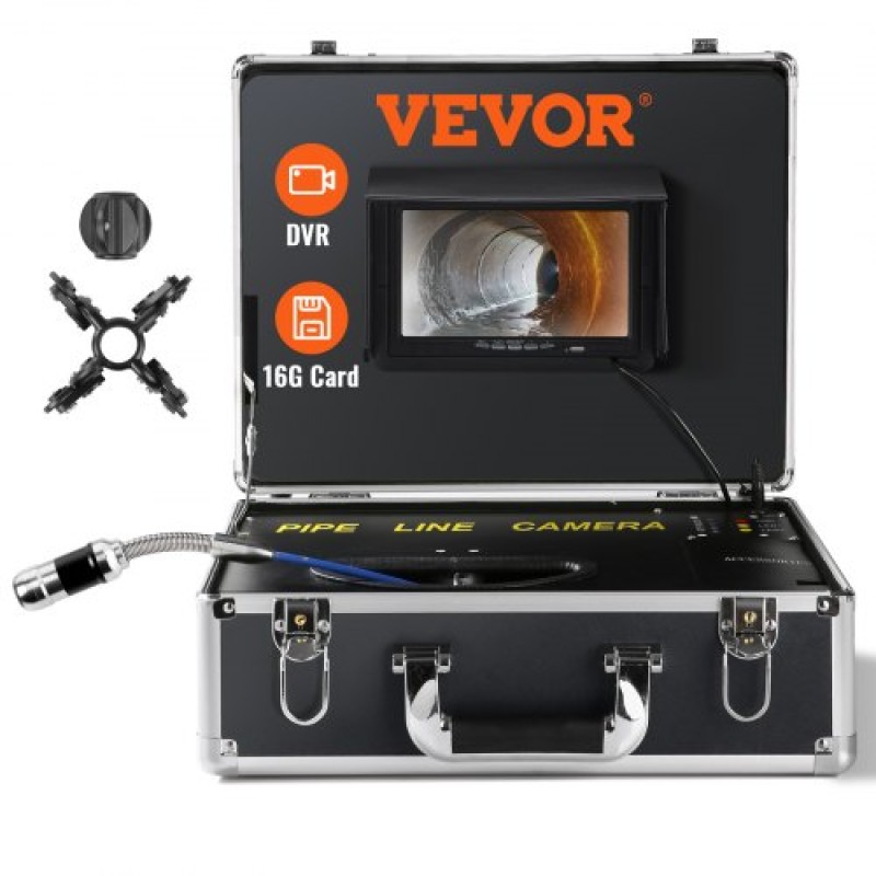 VEVOR Sewer Camera Pipe Inspection Camera 17,8 cm Screen 1000TVL Camera 20,1m