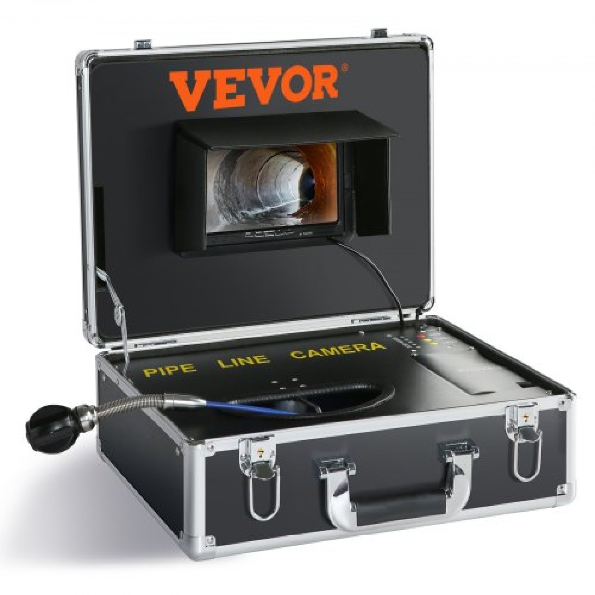 VEVOR Sewer Camera Pipe Inspection Camera 17,9 cm Screen 1000TVL Camera 30,5m Pipeline Inspection Camera με λειτουργία DVR, Αδιάβροχη κάμερα IP68 με 12 ρυθμιζόμενα LED, με κάρτα SD 16 GB για αγωγό αποχέτευσης, σπίτι, αγωγός αγωγών