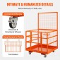 VEVOR Forklift Safety Cage Work Platform 109 x 114,3 cm 635 kg w/ Τροχοί για κεραία