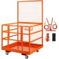VEVOR Forklift Safety Cage Work Platform 109 x 114,3 cm 635 kg w/ Τροχοί για κεραία