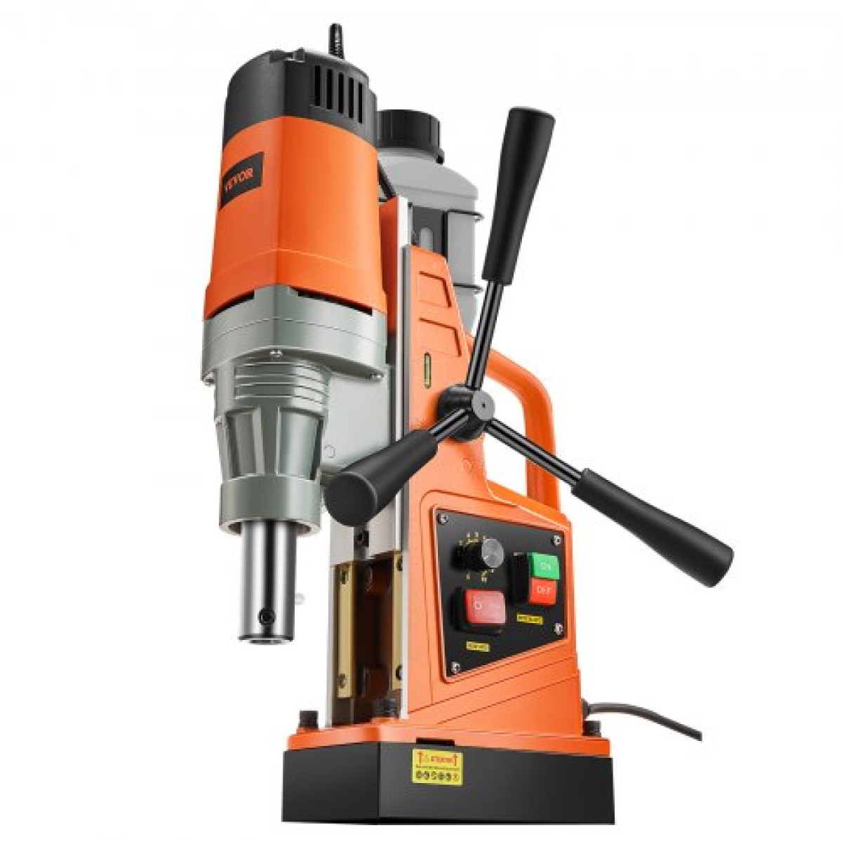 VEVOR Magnetic Drill, 1550W Motor 2 in Boring Diameter, 2922 lbf Portable Electric Mag Drill Press, 0-500 RPM Μεταβλητή ταχύτητα, Μηχανή διάτρησης για μεταλλική επιφάνεια, βιομηχανική και οικιακή βελτίωση