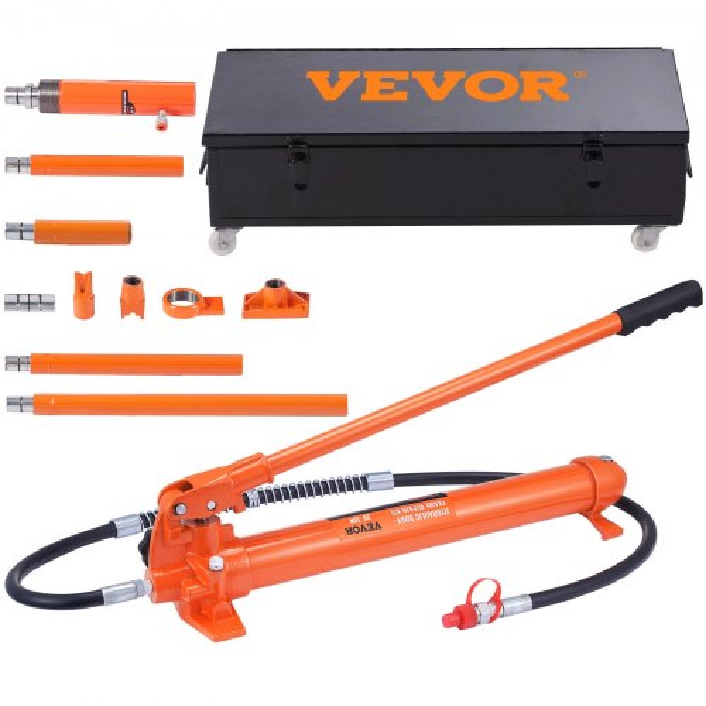 VEVOR 20 Ton Porta Power Kit, Φορητό Υδραυλικό Jack με λάστιχο λαδιού 4,6 ft/1,4 m, Εργαλείο επισκευής πλαισίου αυτοκινήτου με θήκη αποθήκευσης για αυτοκίνητα, βαρύ εξοπλισμό, μηχανικό (44000 LBS)