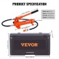 VEVOR 4 Ton Porta Power Kit, Φορητός υδραυλικός γρύλος με σωλήνα λαδιού 3,9 ft/1,2 m, κιτ επισκευής πλαισίου αυτοκινήτου με θήκη αποθήκευσης για επισκευή αυτοκινήτου, φορτηγό, αγρόκτημα (8800 LBS)