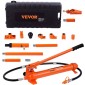 VEVOR 10 Ton Porta Power Kit, Υδραυλικό Ram με Αντλία, Jack Jack με λάστιχο λαδιού 4,6 ft/1,4 m, Εργαλείο επισκευής λυγισμένου πλαισίου με θήκη αποθήκευσης για αυτοκίνητα, γκαράζ, βαρύ εξοπλισμό, μηχανικό (22046 LBS)