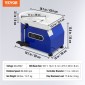 Τροχός κεραμικής VEVOR, 450 W, 11 σε πήλινη μηχανή διαμόρφωσης τροχών, 60-300 σ.α.λ. ρυθμιζόμενη ταχύτητα με χειριστήριο χειρολαβής και πεντάλ, αποσπώμενη λεκάνη ABS, κιτ αξεσουάρ για ενήλικες και αρχάριους χειροτεχνίας DIY, Μπλε